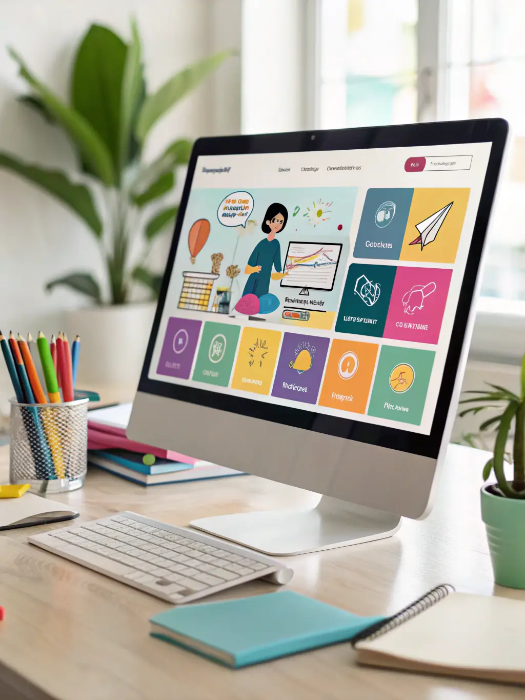A learning platform interface with courses and training modules on customer experience, workforce management, and AI applications, tailored for professionals in the German market.