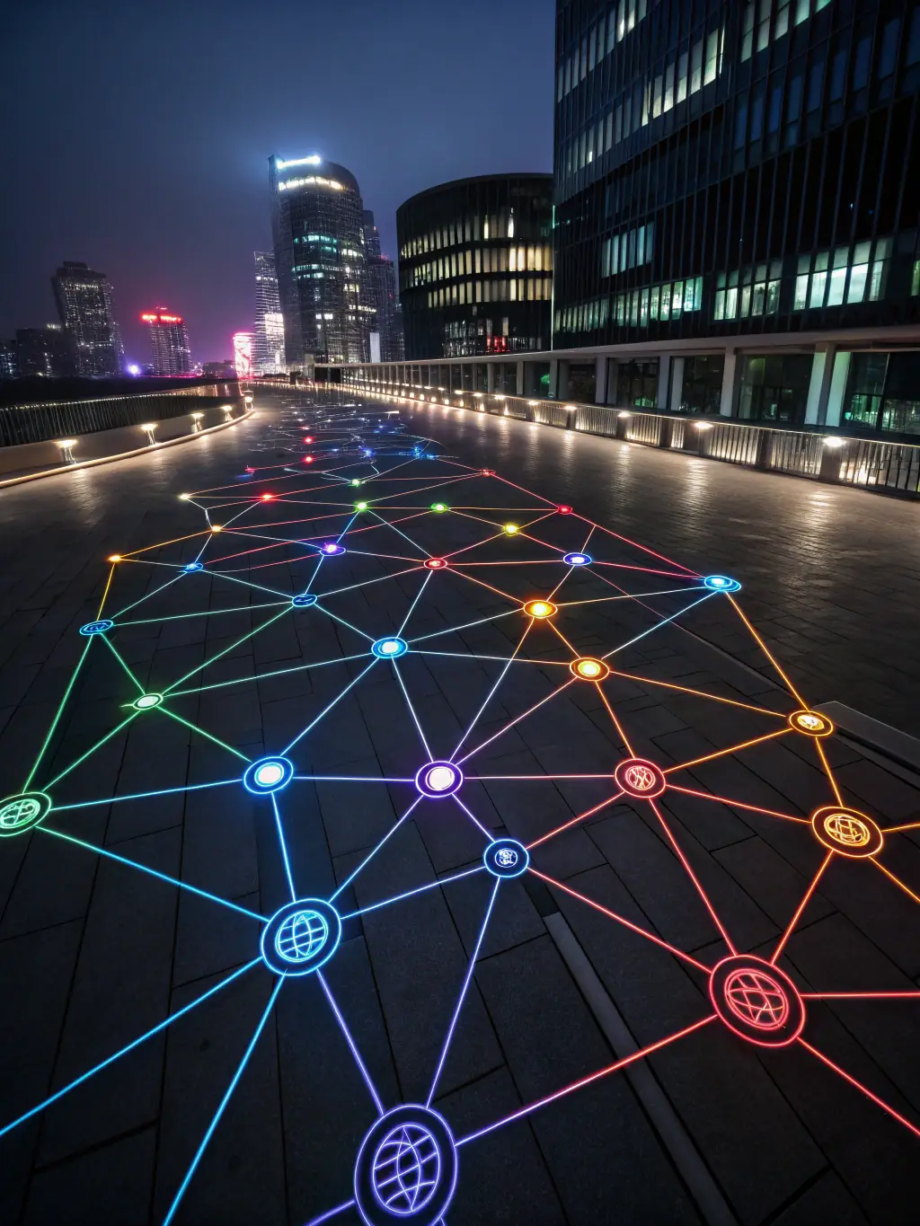 A digital illustration of interconnected nodes representing a network, symbolizing the collaborative ecosystem of the Primis Innovator Community.